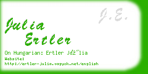 julia ertler business card